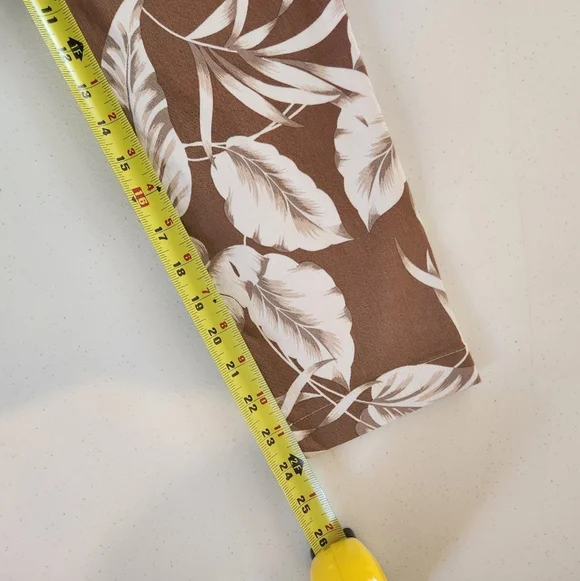 Joseph Ribkoff Palm Pull On Stretchy Capri Pants Brown Neutral Summer Size 8 - Picture 11 of 12